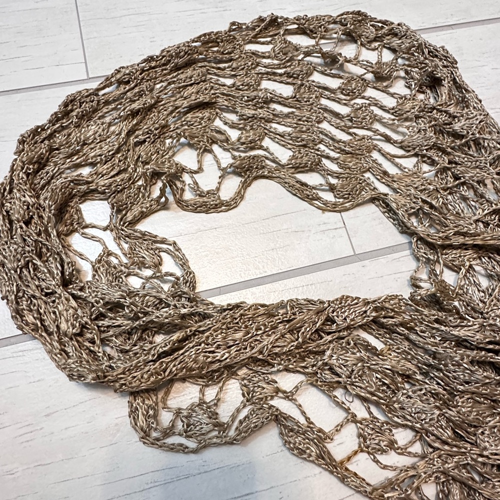 Brown Crochet Scarf - Picture 3 of 3